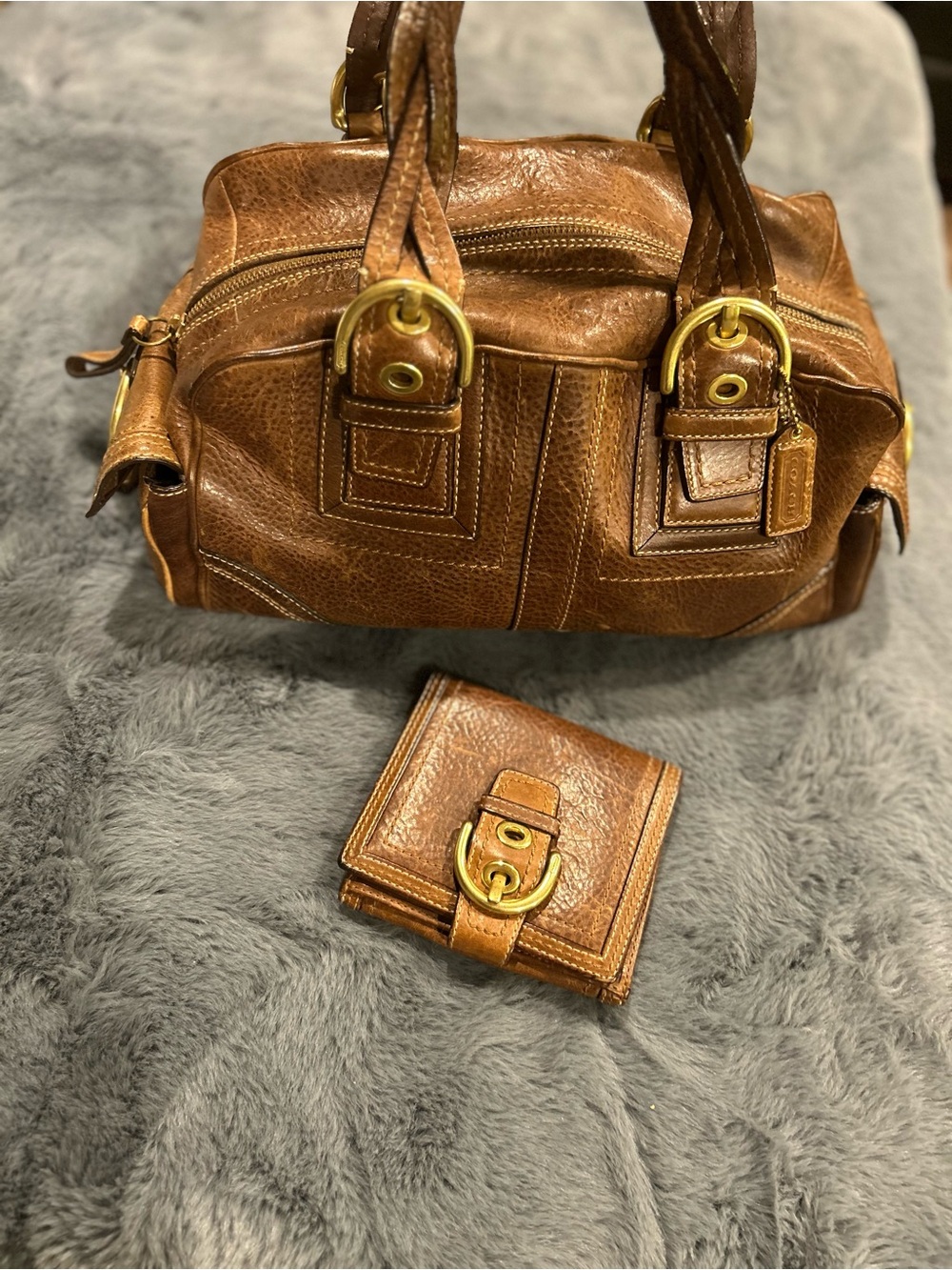 Vintage Coach Mia SoHo Leather Satchel 10048 and Matching Wallet